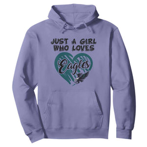 A Girl Who Loves Eagle Hoodie TS02 Violet Print Your Wear