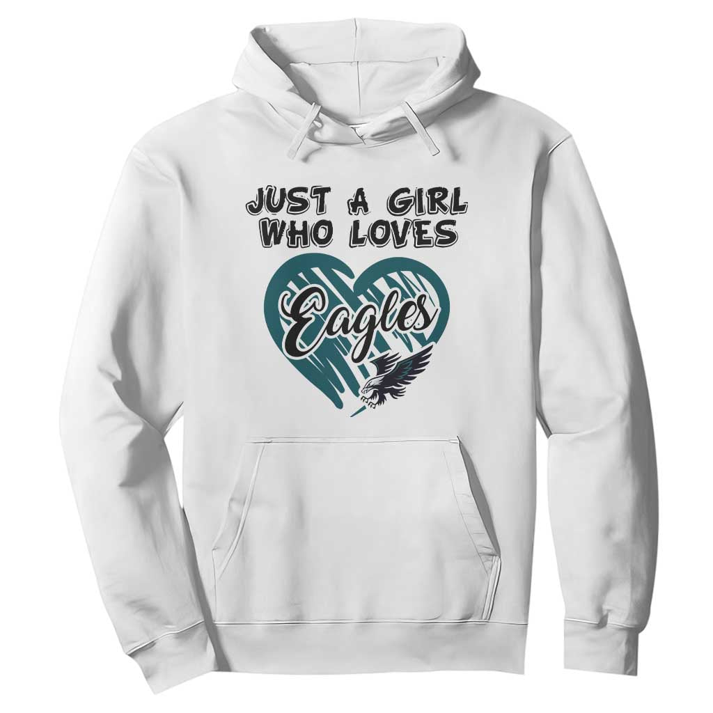 A Girl Who Loves Eagle Hoodie TS02 White Print Your Wear