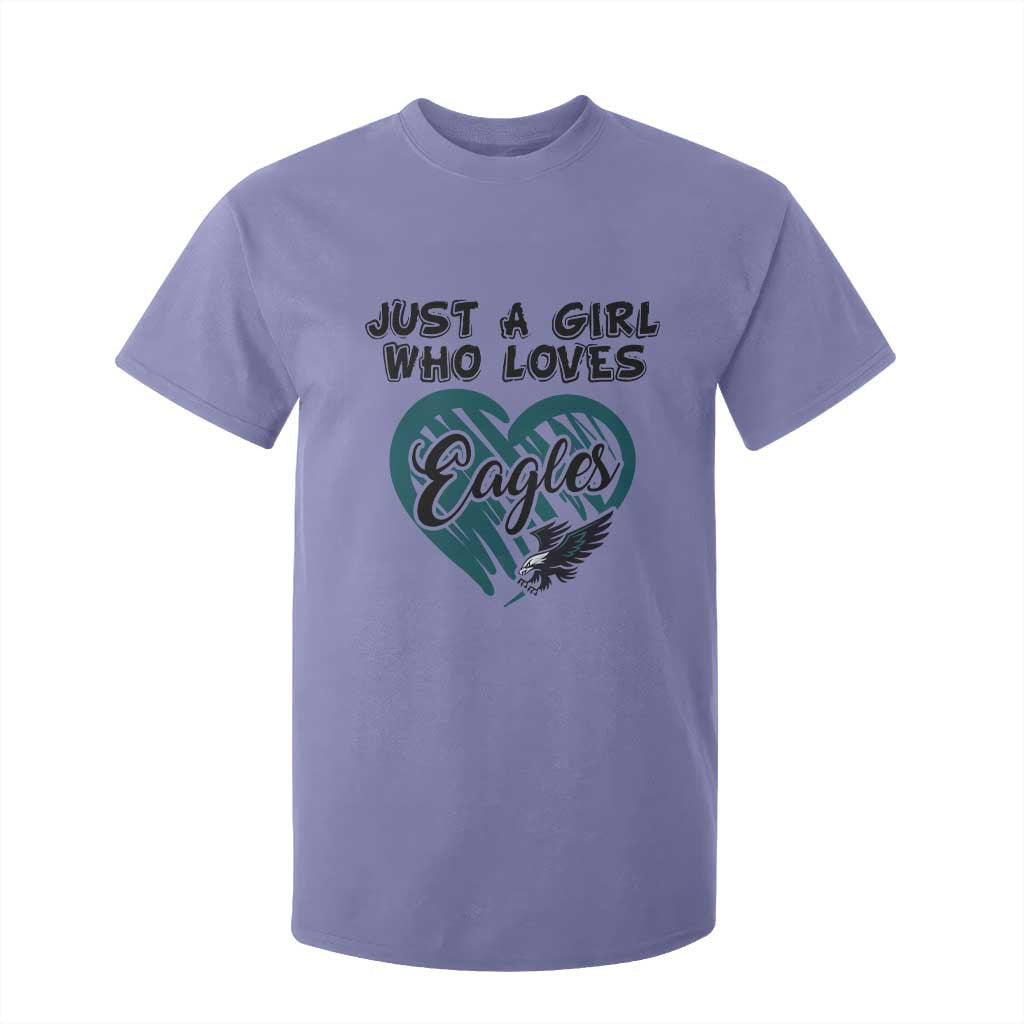 A Girl Who Loves Eagle T Shirt For Kid TS02 Violet Print Your Wear