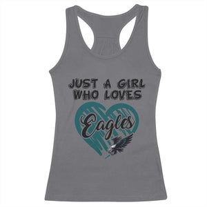 A Girl Who Loves Eagle Racerback Tank Top TS02 Charcoal Print Your Wear