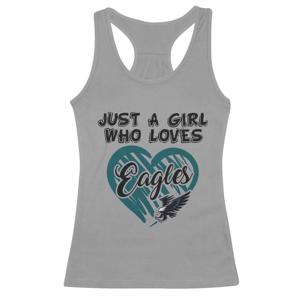 A Girl Who Loves Eagle Racerback Tank Top TS02 Sport Gray Print Your Wear