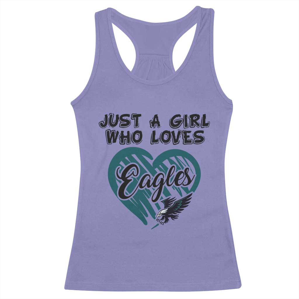 A Girl Who Loves Eagle Racerback Tank Top TS02 Violet Print Your Wear