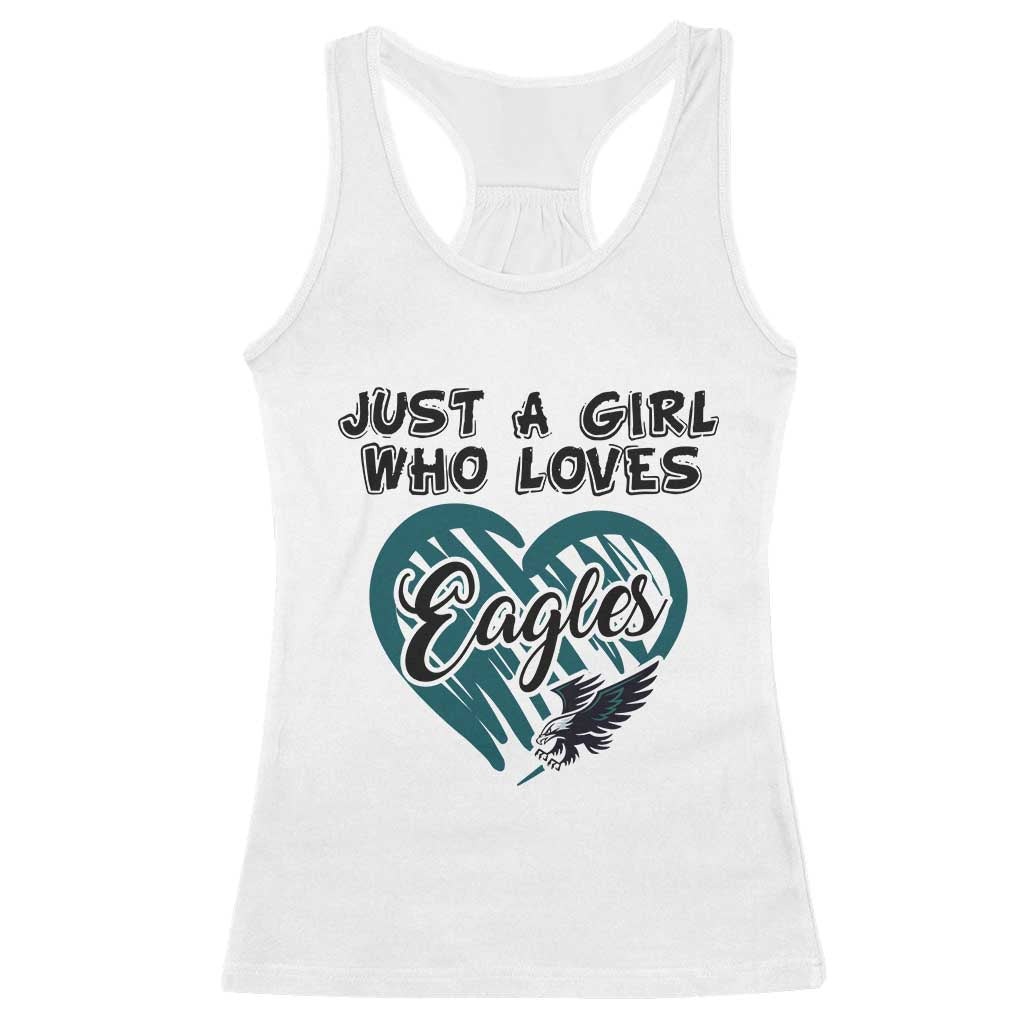 A Girl Who Loves Eagle Racerback Tank Top TS02 White Print Your Wear