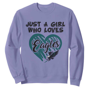 A Girl Who Loves Eagle Sweatshirt TS02 Violet Print Your Wear