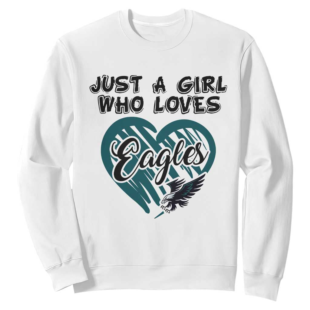 A Girl Who Loves Eagle Sweatshirt TS02 White Print Your Wear