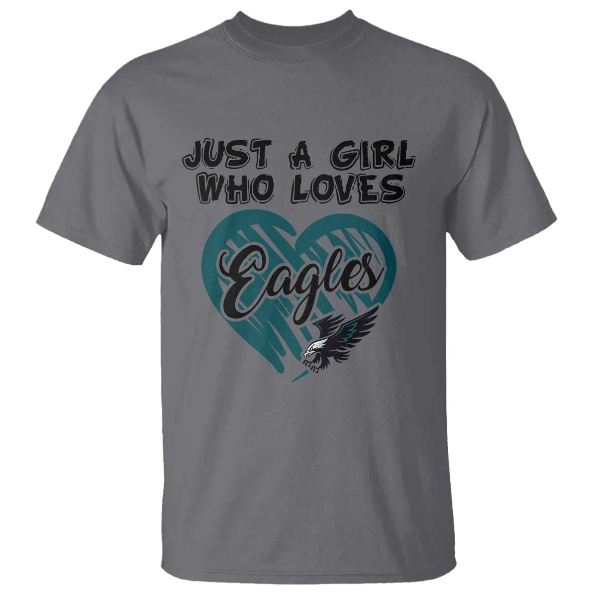 A Girl Who Loves Eagle T Shirt TS02 Charcoal Print Your Wear