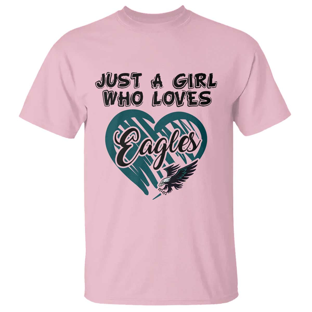 A Girl Who Loves Eagle T Shirt TS02 Light Pink Print Your Wear