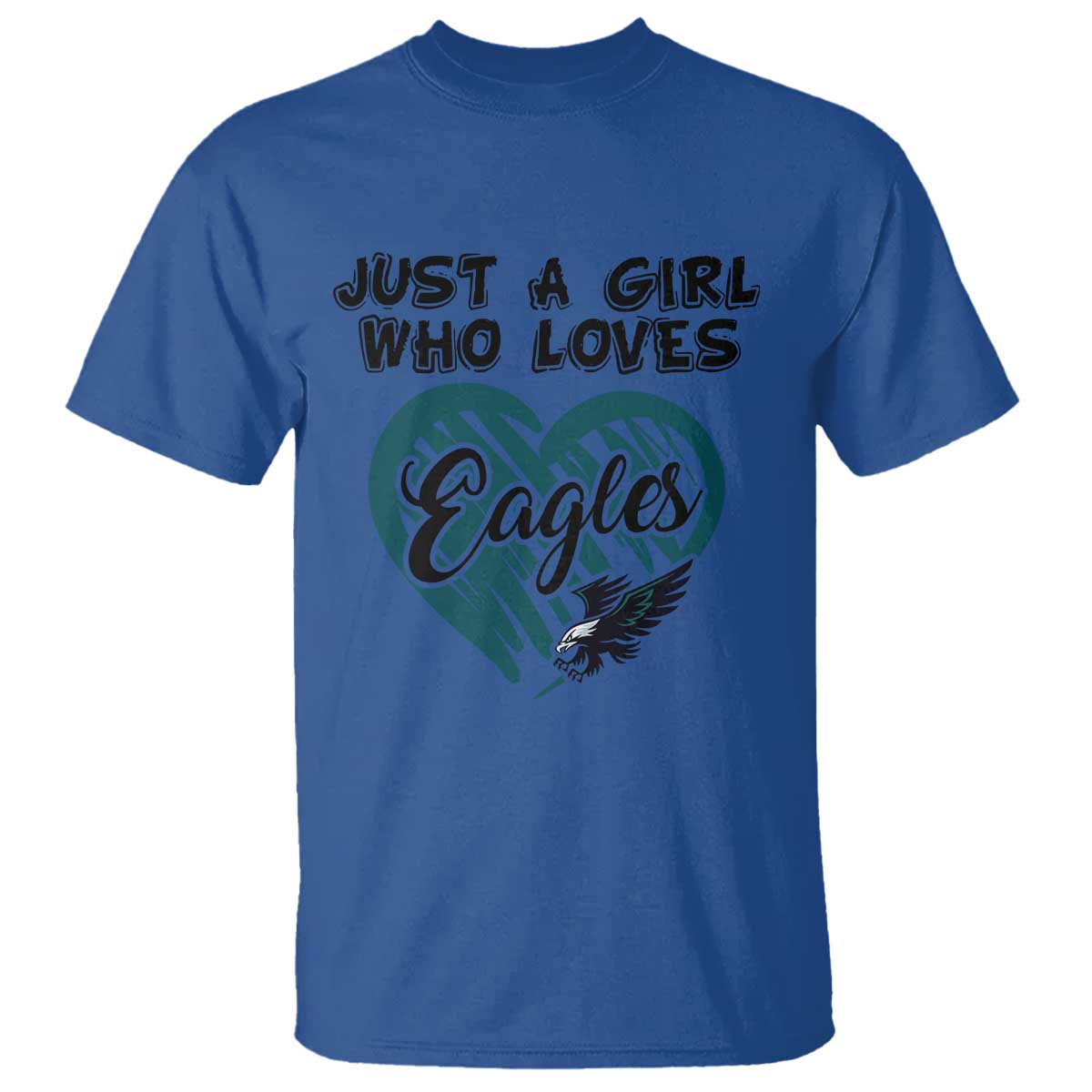 A Girl Who Loves Eagle T Shirt TS02 Royal Blue Print Your Wear