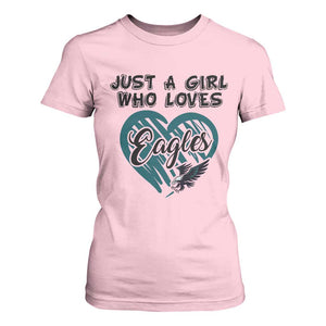 A Girl Who Loves Eagle T Shirt For Women TS02 Light Pink Print Your Wear