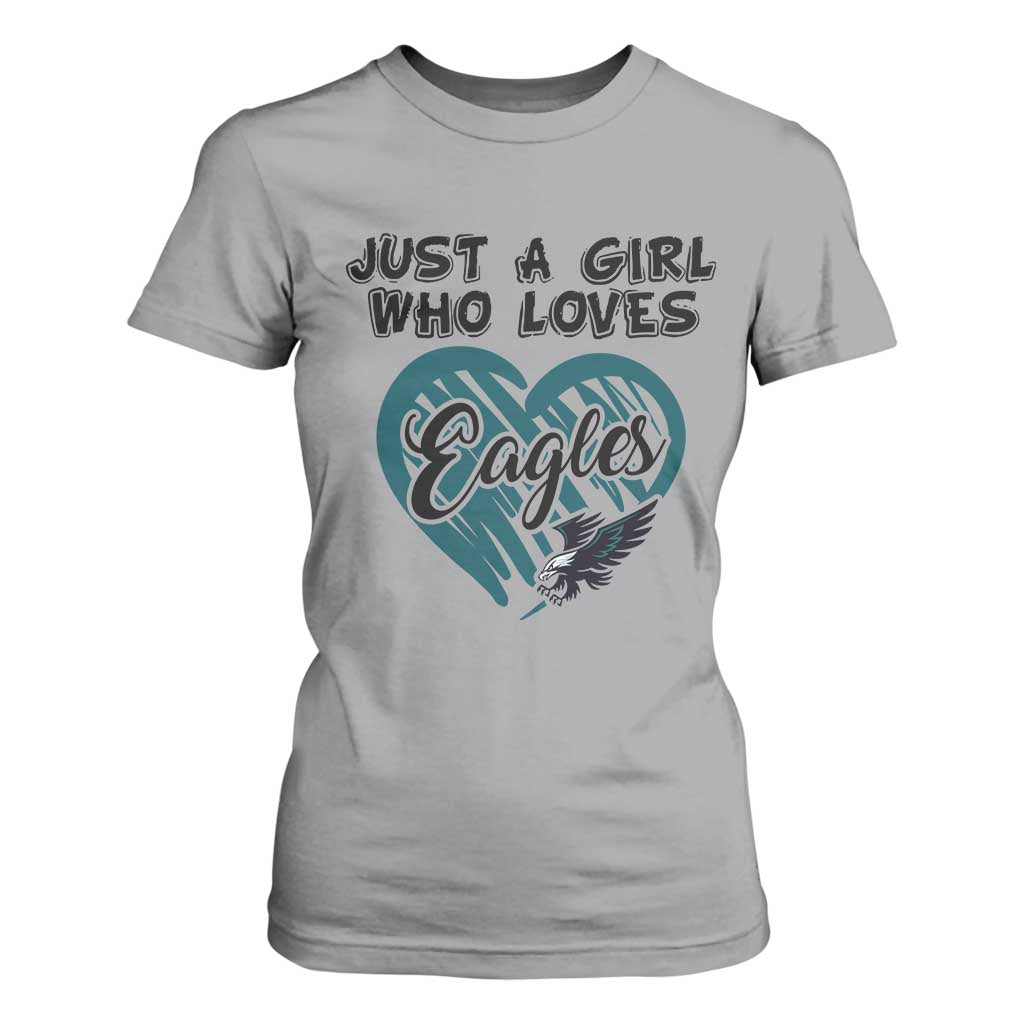 A Girl Who Loves Eagle T Shirt For Women TS02 Sport Gray Print Your Wear