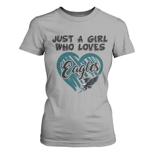A Girl Who Loves Eagle T Shirt For Women TS02 Sport Gray Print Your Wear
