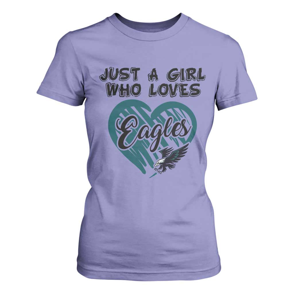 A Girl Who Loves Eagle T Shirt For Women TS02 Violet Print Your Wear