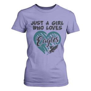 A Girl Who Loves Eagle T Shirt For Women TS02 Violet Print Your Wear