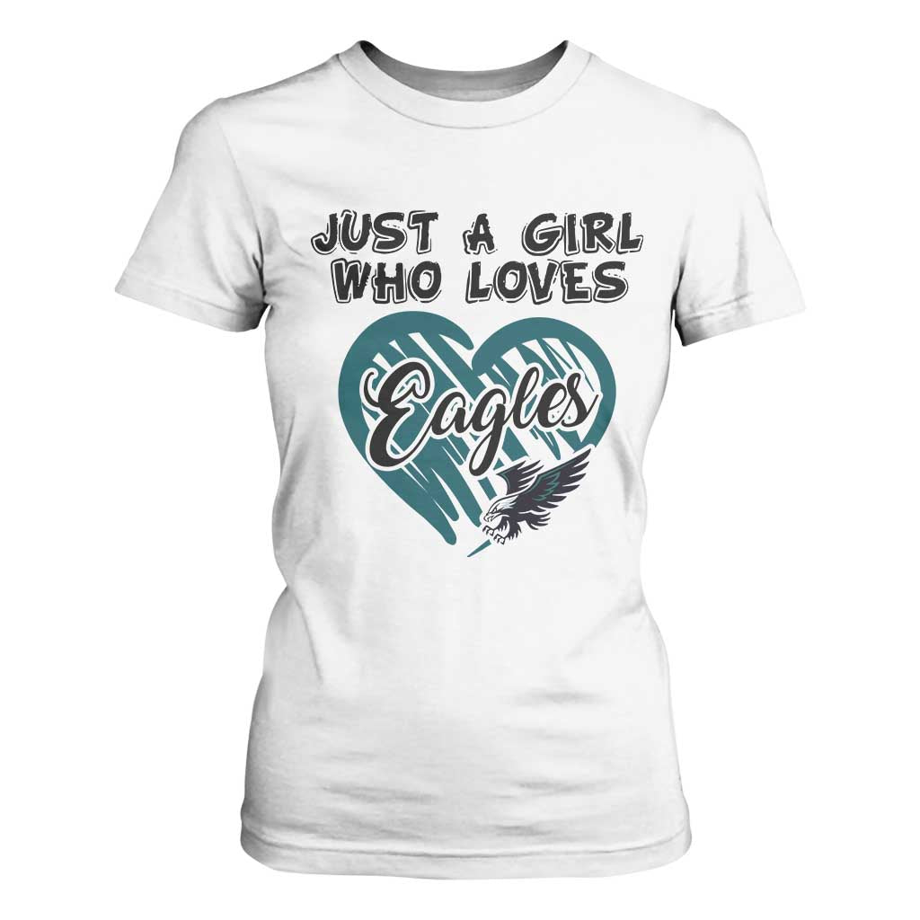 A Girl Who Loves Eagle T Shirt For Women TS02 White Print Your Wear
