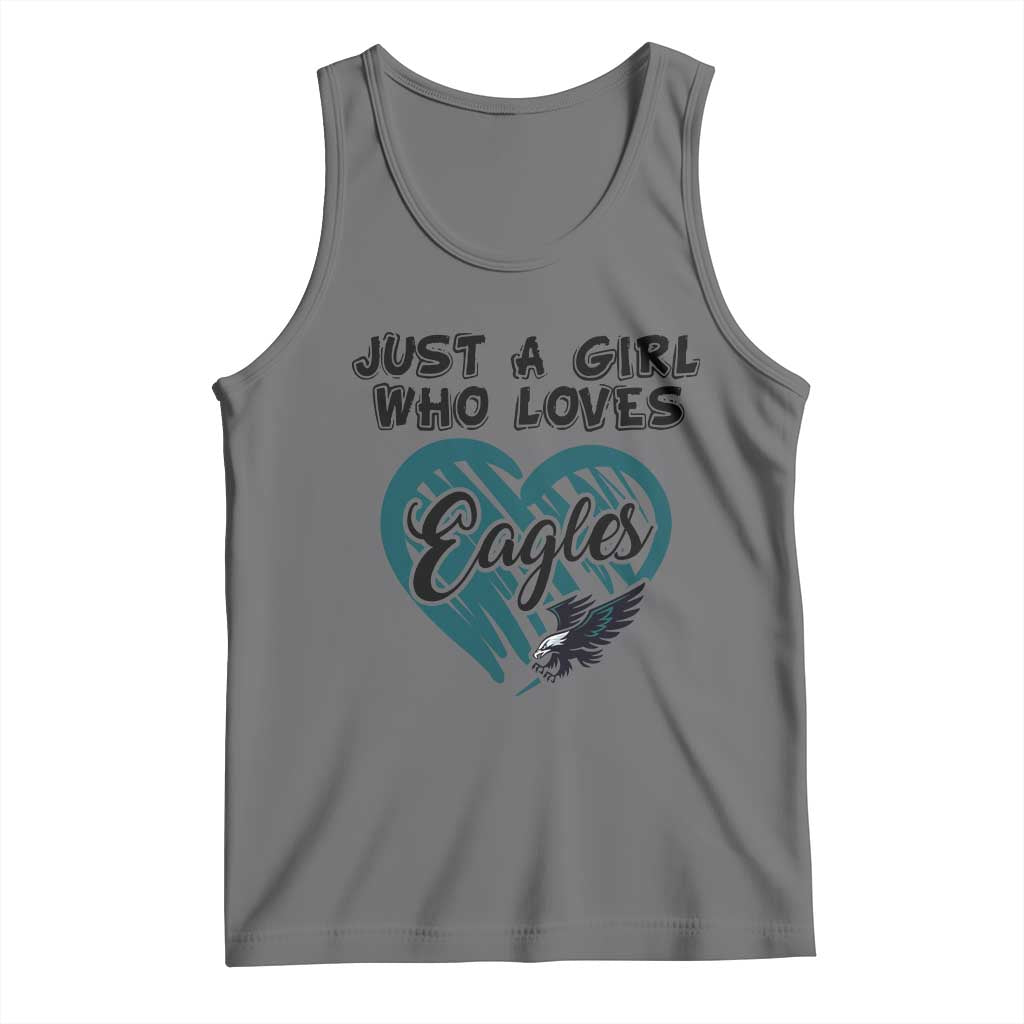 A Girl Who Loves Eagle Tank Top TS02 Black Heather Print Your Wear