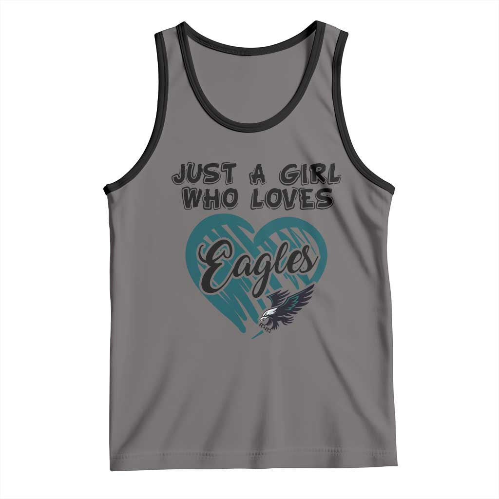 A Girl Who Loves Eagle Tank Top TS02 Deep Heather Black Print Your Wear