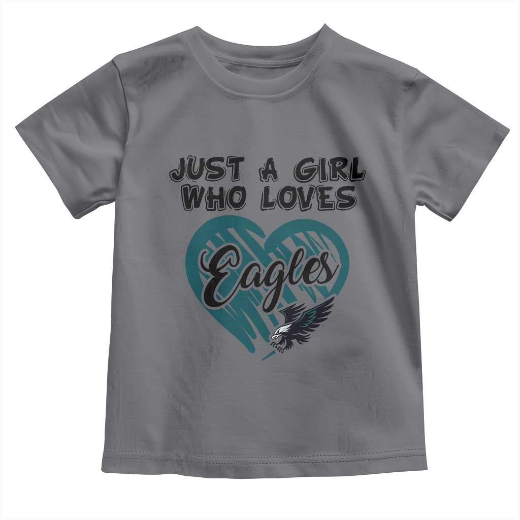 A Girl Who Loves Eagle Toddler T Shirt TS02 Charcoal Print Your Wear