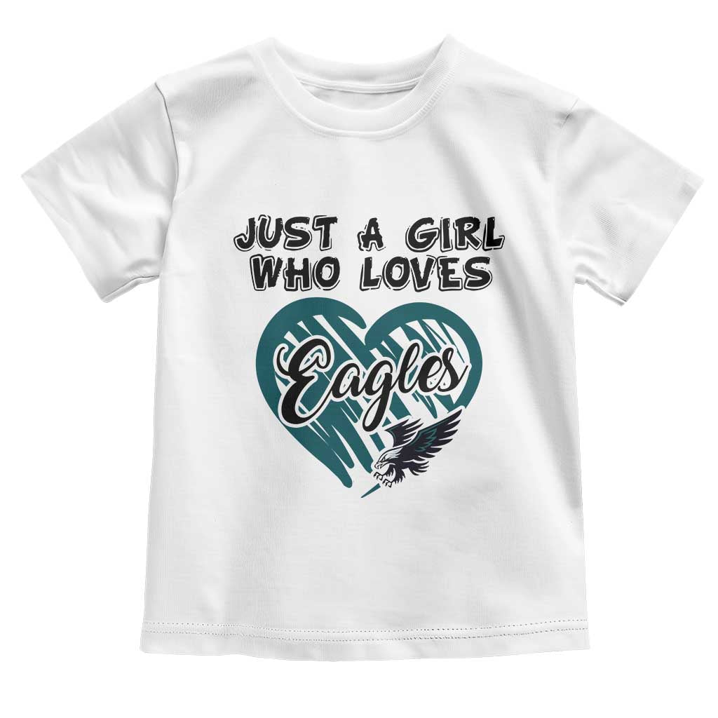 A Girl Who Loves Eagle Toddler T Shirt TS02 White Print Your Wear