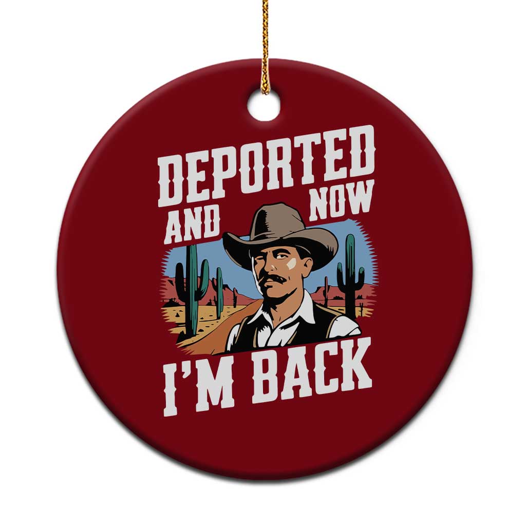 Funny Mexican Cowboy Ceramic Ornament Now I'm Back Retro Vintage Desert TS02 1pc Red Print Your Wear