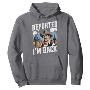 Funny Mexican Cowboy Hoodie Now I'm Back Retro Vintage Desert TS02 Charcoal Print Your Wear