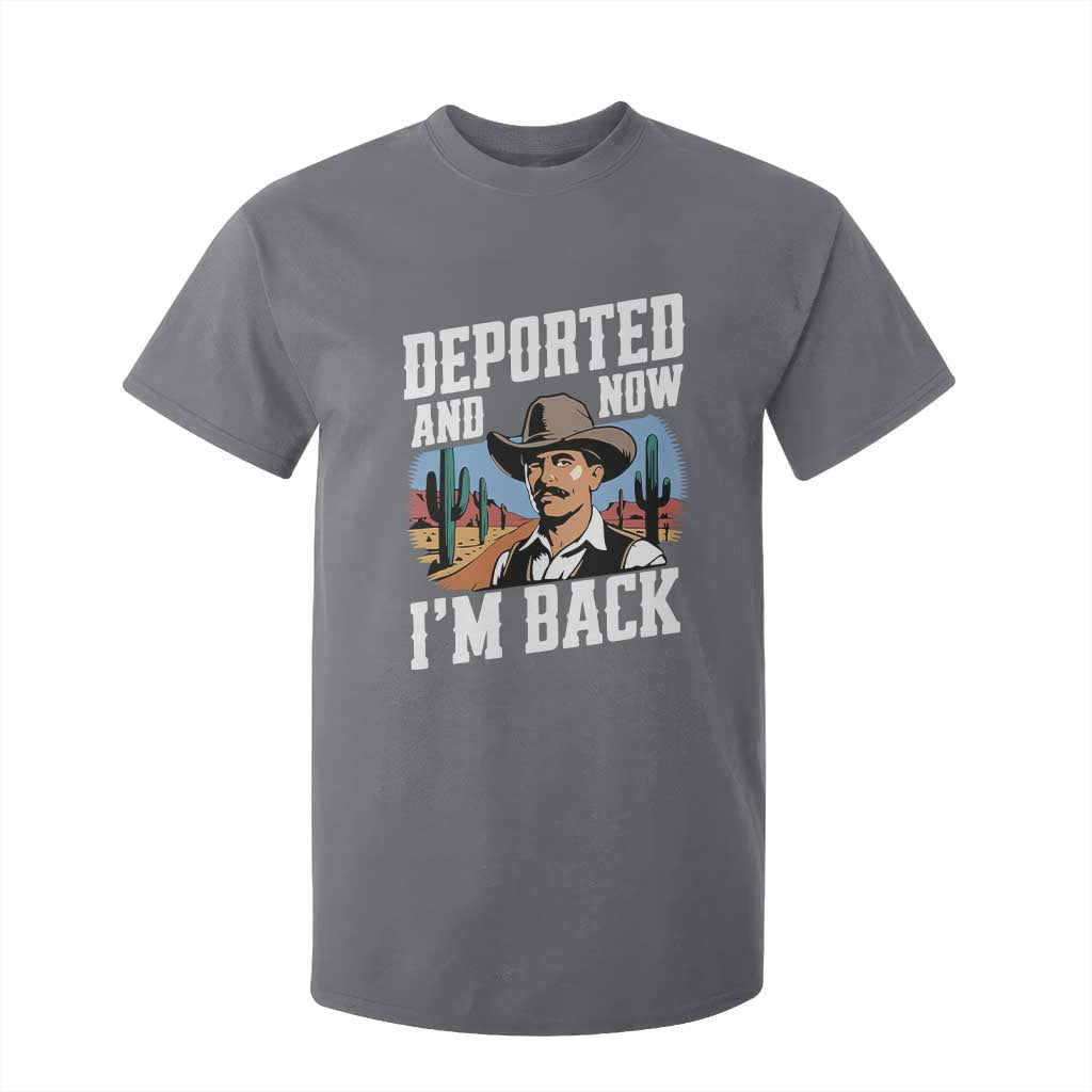 Funny Mexican Cowboy T Shirt For Kid Now I'm Back Retro Vintage Desert TS02 Charcoal Print Your Wear