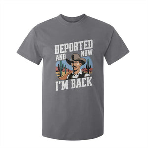 Funny Mexican Cowboy T Shirt For Kid Now I'm Back Retro Vintage Desert TS02 Charcoal Print Your Wear