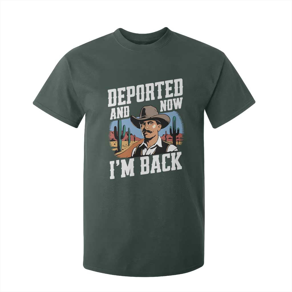 Funny Mexican Cowboy T Shirt For Kid Now I'm Back Retro Vintage Desert TS02 Dark Forest Green Print Your Wear