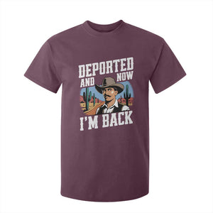 Funny Mexican Cowboy T Shirt For Kid Now I'm Back Retro Vintage Desert TS02 Maroon Print Your Wear