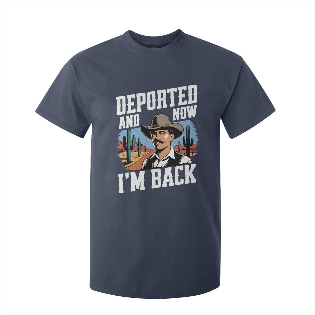 Funny Mexican Cowboy T Shirt For Kid Now I'm Back Retro Vintage Desert TS02 Navy Print Your Wear