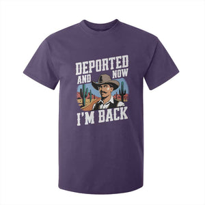 Funny Mexican Cowboy T Shirt For Kid Now I'm Back Retro Vintage Desert TS02 Purple Print Your Wear