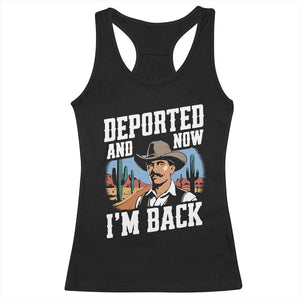 Funny Mexican Cowboy Racerback Tank Top Now I'm Back Retro Vintage Desert TS02 Black Print Your Wear