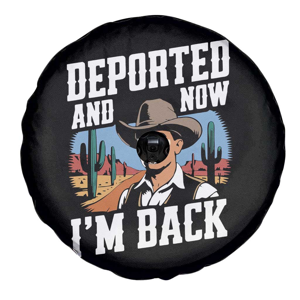 Funny Mexican Cowboy Spare Tire Cover Now I'm Back Retro Vintage Desert TS02 Print Your Wear