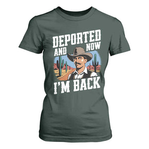 Funny Mexican Cowboy T Shirt For Women Now I'm Back Retro Vintage Desert TS02 Dark Forest Green Print Your Wear
