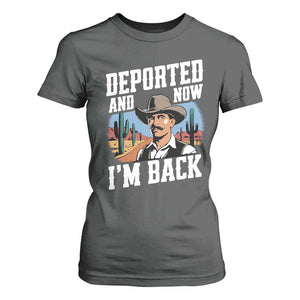 Funny Mexican Cowboy T Shirt For Women Now I'm Back Retro Vintage Desert TS02 Dark Heather Print Your Wear