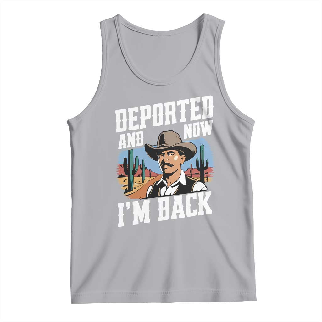 Funny Mexican Cowboy Tank Top Now I'm Back Retro Vintage Desert TS02 Athletic Heather Print Your Wear