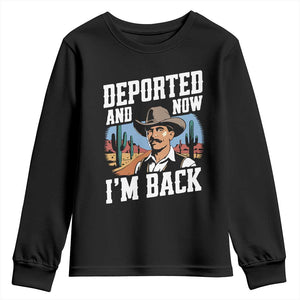 Funny Mexican Cowboy Youth Sweatshirt Now I'm Back Retro Vintage Desert TS02 Black Print Your Wear