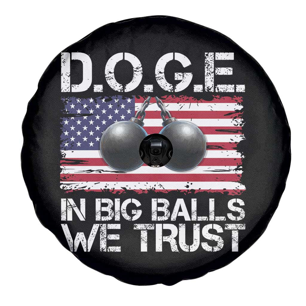 Funny D.O.G.E Patriotic 2025 Spare Tire Cover In Big Balls We Trust American Flag TS02 Print Your Wear
