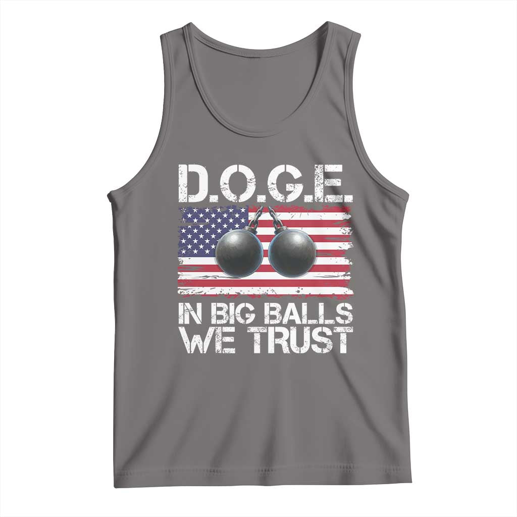 Funny D.O.G.E Patriotic 2025 Tank Top In Big Balls We Trust American Flag TS02 Deep Heather Print Your Wear