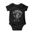 Funny Mexican Mariachi Skeleton Baby Onesie El Hooligan Mas Guapo Very Handsome TS02 Black Print Your Wear