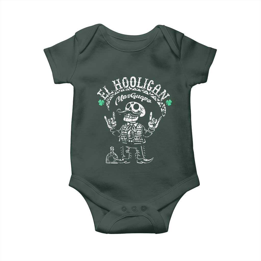 Funny Mexican Mariachi Skeleton Baby Onesie El Hooligan Mas Guapo Very Handsome TS02 Print Your Wear