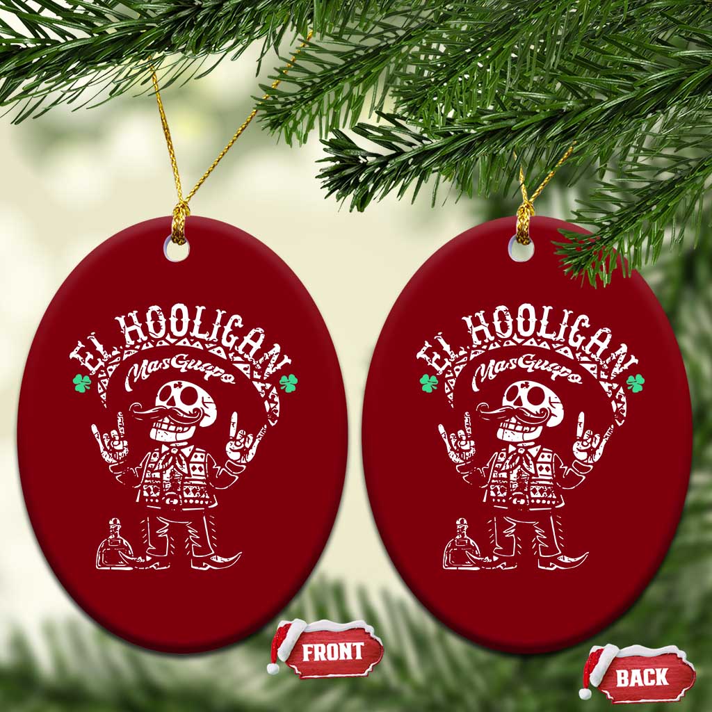 Funny Mexican Mariachi Skeleton Ceramic Ornament El Hooligan Mas Guapo Very Handsome TS02 Print Your Wear