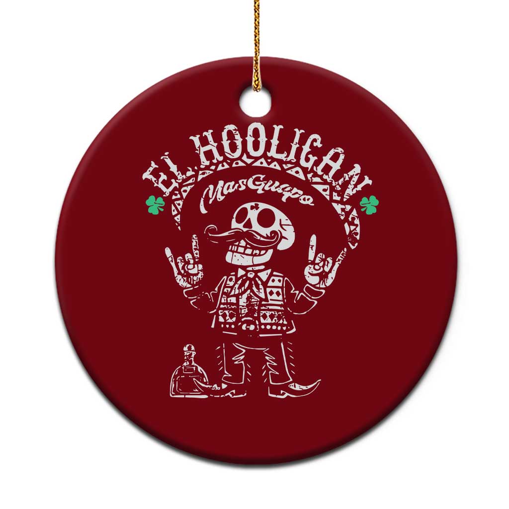 Funny Mexican Mariachi Skeleton Ceramic Ornament El Hooligan Mas Guapo Very Handsome TS02 1pc Red Print Your Wear