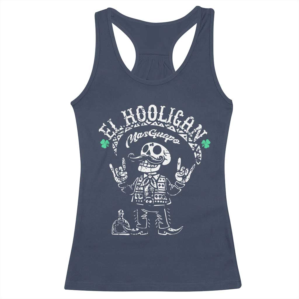 Funny Mexican Mariachi Skeleton Racerback Tank Top El Hooligan Mas Guapo Very Handsome TS02 Navy Print Your Wear