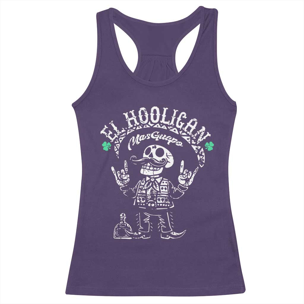 Funny Mexican Mariachi Skeleton Racerback Tank Top El Hooligan Mas Guapo Very Handsome TS02 Purple Print Your Wear