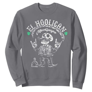 Funny Mexican Mariachi Skeleton Sweatshirt El Hooligan Mas Guapo Very Handsome TS02 Charcoal Print Your Wear