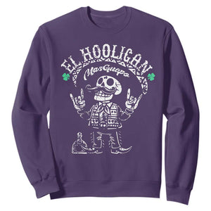 Funny Mexican Mariachi Skeleton Sweatshirt El Hooligan Mas Guapo Very Handsome TS02 Purple Print Your Wear