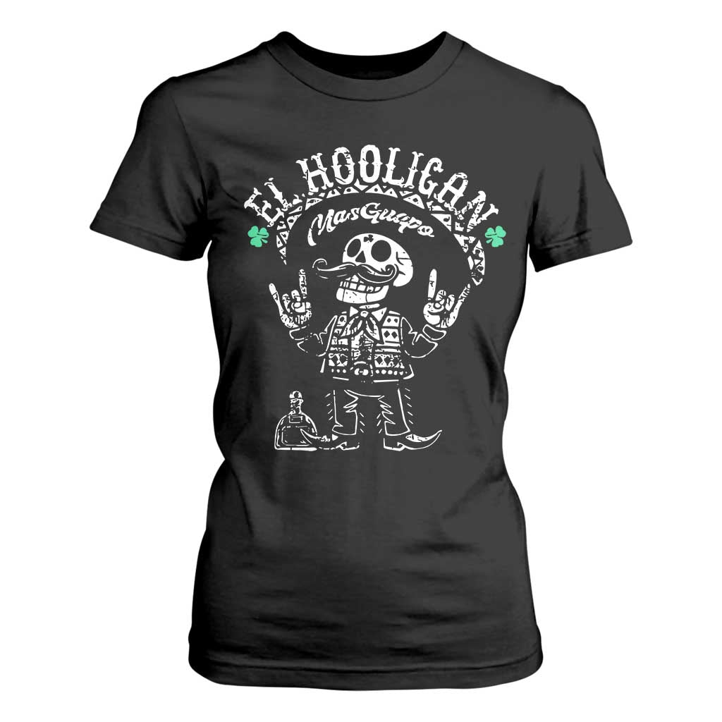 Funny Mexican Mariachi Skeleton T Shirt For Women El Hooligan Mas Guapo Very Handsome TS02 Black Print Your Wear