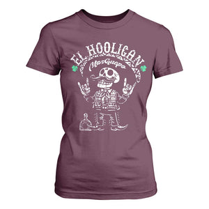 Funny Mexican Mariachi Skeleton T Shirt For Women El Hooligan Mas Guapo Very Handsome TS02 Maroon Print Your Wear