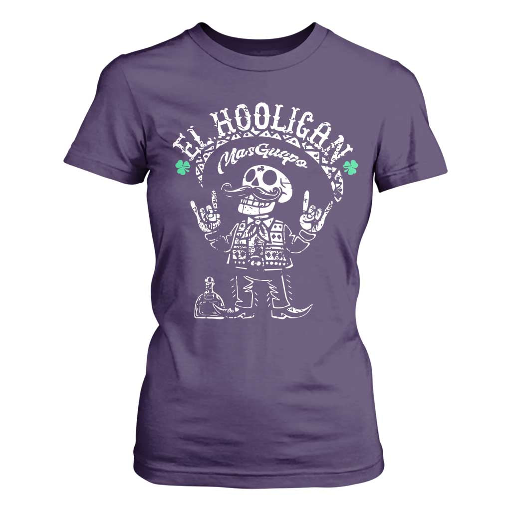 Funny Mexican Mariachi Skeleton T Shirt For Women El Hooligan Mas Guapo Very Handsome TS02 Purple Print Your Wear
