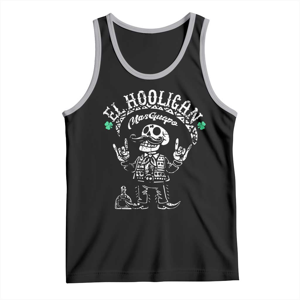 Funny Mexican Mariachi Skeleton Tank Top El Hooligan Mas Guapo Very Handsome TS02 Black Athletic Heather Print Your Wear